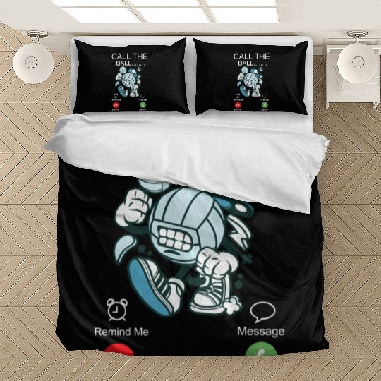 Volleyball Player Team Phone Display Call The Ball Bedding Sets