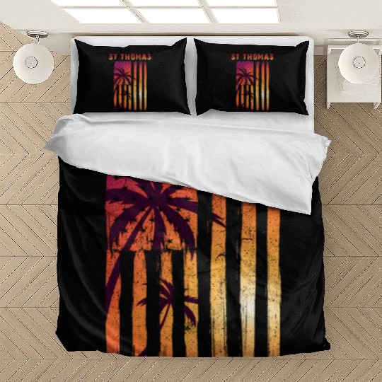 St Thomas Us Virgin Islands Patriotic Flag Bedding Sets