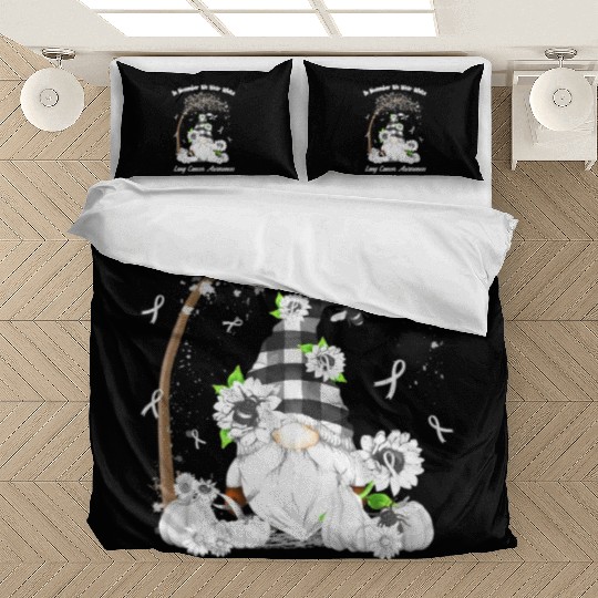 In November We Wear White Lung Cancer Awareness Bedding Sets