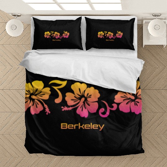 Berkeley California Hibiscus Souvenir Vacation Bedding Sets