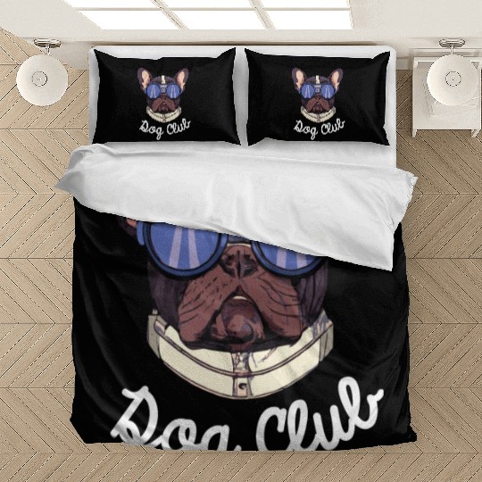 Frenchie Dog Club Pilot Dog Lover Frenchie Bedding Sets