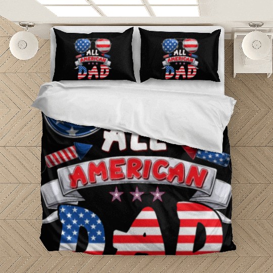 All American Dad US Patriots Fathers America Party Bedding Sets