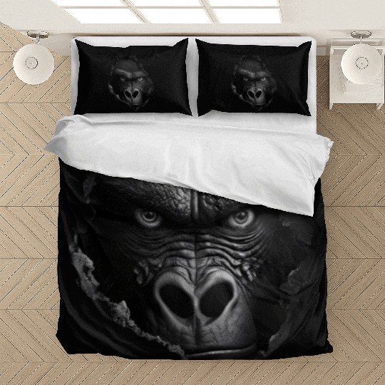 Gorilla Face Wall Animal Print Animal Bedding Sets