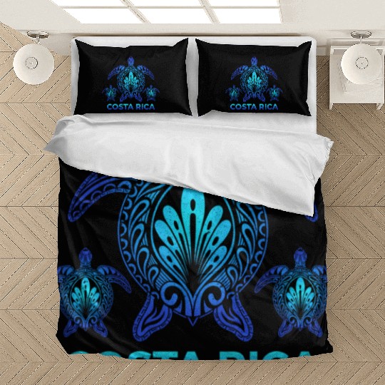 Vintage Costa Rica Ocean Blue Sea Turtle Bedding Sets