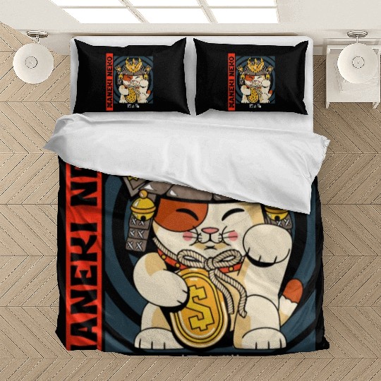 Adorable Maneki Neko Cat Bedding Sets