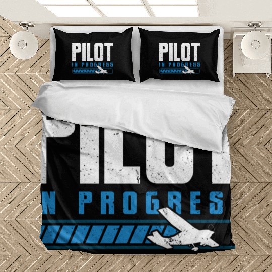 Pilot In Progress Plane Aircraft Student Pilot Bedding Sets