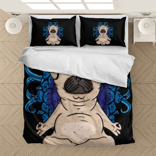 Zen Buddhism Meditation Gift Dog Lover Women Yoga Bedding Sets