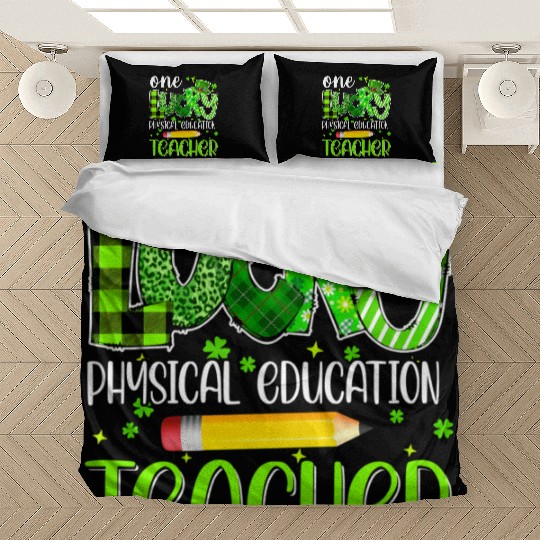 One Lucky Physical Education Teacher Pencil St Bedding Sets