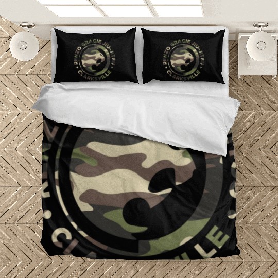 Renzo Gracie Jiu-Jitsu Clarksville Camouflage Logo Bedding Sets