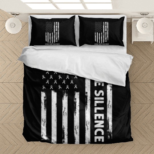 Enough End Gun Violence American Flag Bedding Sets