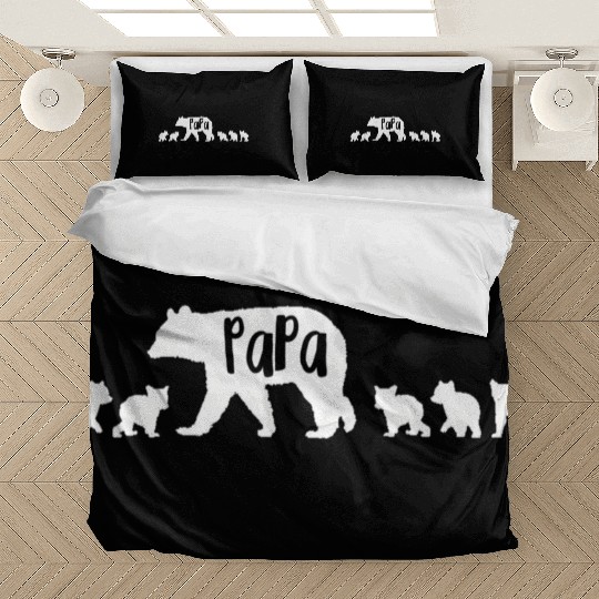 Papa Bear Dad Father With 5 Five Cubs Bedding Sets