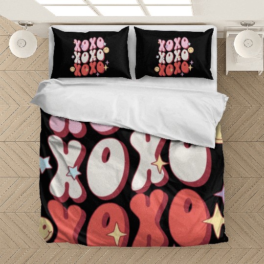 XOXO retro valentine sublimation hipster Bedding Sets