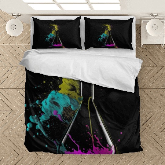 Chemist splash art tube retro chemistry laboratory Bedding Sets