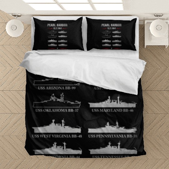 Pearl Harbor Battleship Memorial Day December 7Th Bedding Sets