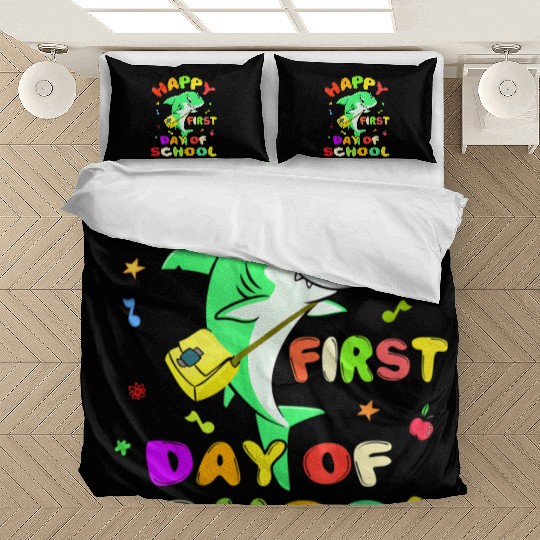 Happy First Day Of School Shark Lover Back To Bedding Sets