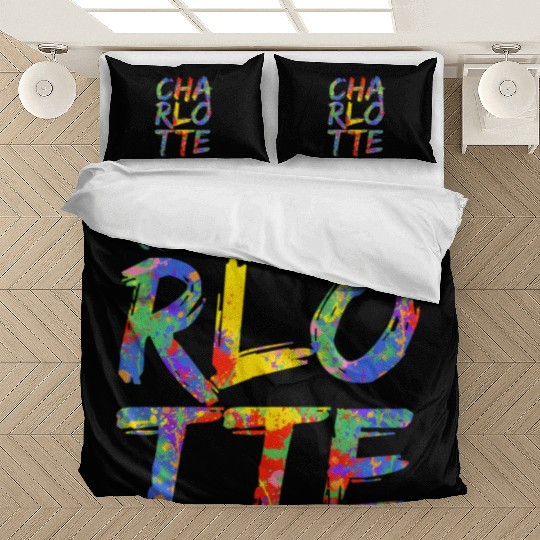 Charlotte Artwork Colorful Rainbow Carolina Bedding Sets