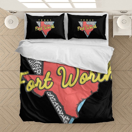 Fort Worth Texas Triangle Tx City Bedding Sets