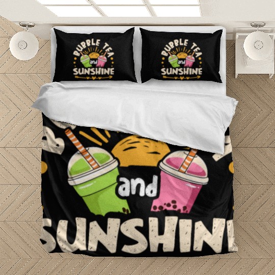 Bubble Tea And Sunshine Boba Tea Drinker Bedding Sets