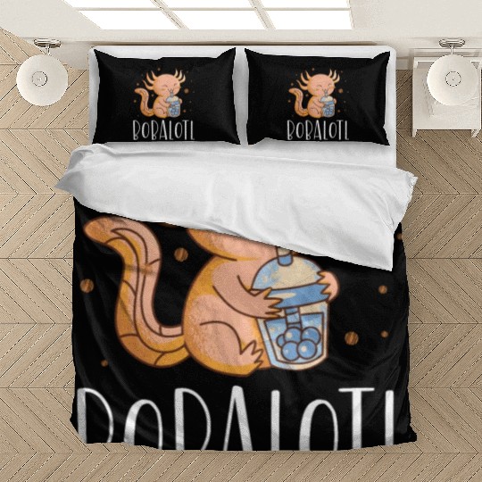 Bobalotl Bubble Tea Lover Boba Tea Drinker Axolotl Bedding Sets
