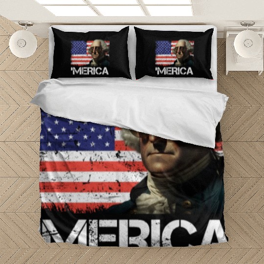Merica George Washington Independence Day USA Bedding Sets