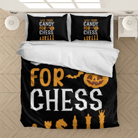 Chess Halloween Trick Or Treat Chess Board Game Bedding Sets
