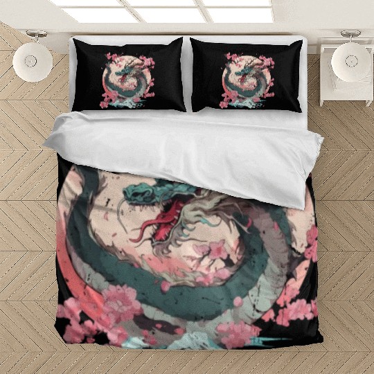 Japanese Dragon Cool Fantasy Chinese Asian Dragon Bedding Sets