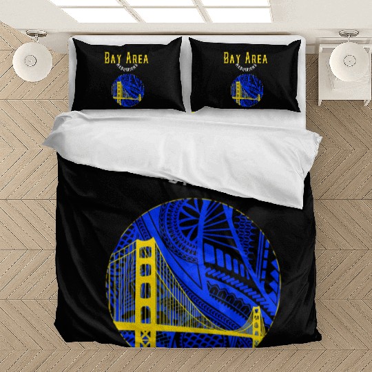 San Francisco Bay Area Bridge Polynesian Warrior T Bedding Sets