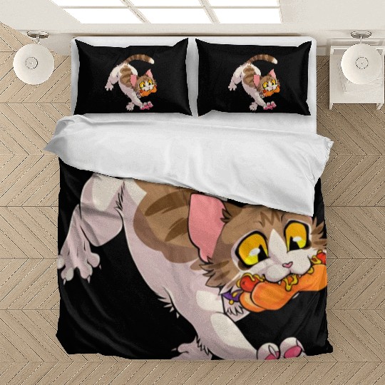 Cat Jiggle Jiggle in Kitty Got The Glizzy Meow Bedding Sets