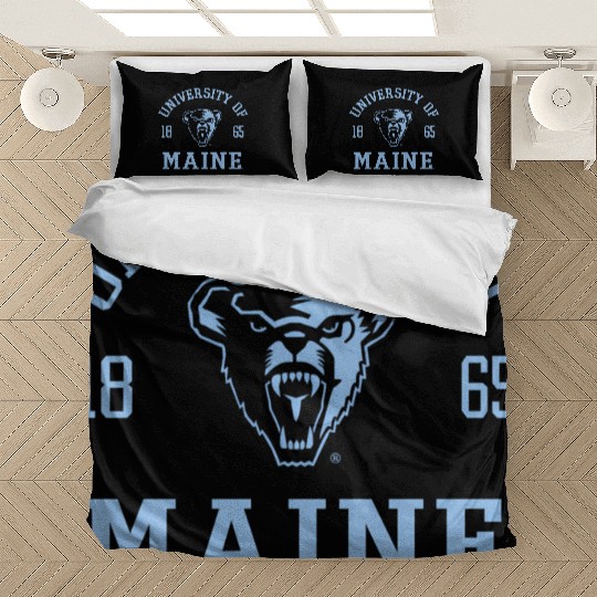 Maine Black Bears Stamp Logo Officially Bedding Sets
