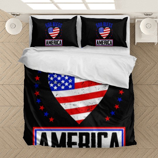 God Bless America Independence Day USA Patriot Bedding Sets