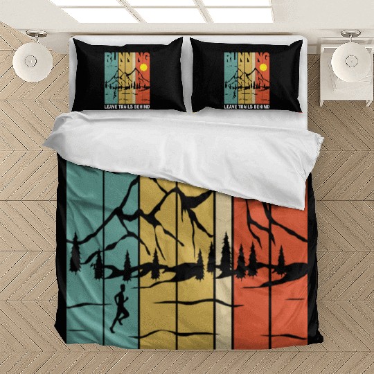Retro Running Outdoors Funny Bedding Sets