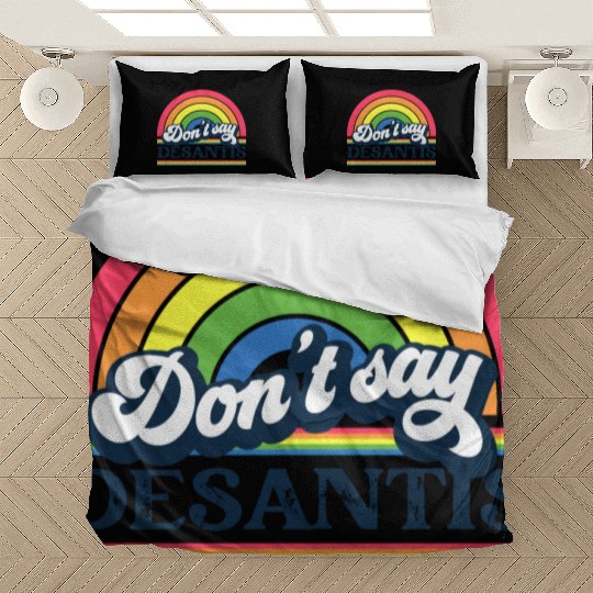 Don't Say DeSantis Rainbow liberal Florida LGBTQ Bedding Sets