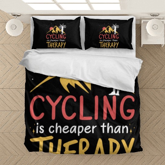 Cycling Is My Therapy Bike Lover Biking Bedding Sets