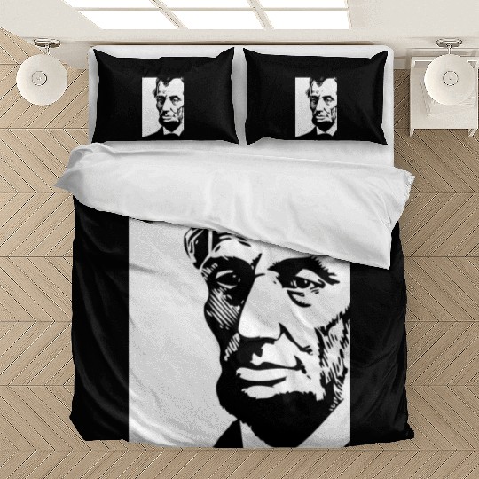 Black White Abraham Lincoln Bedding Sets