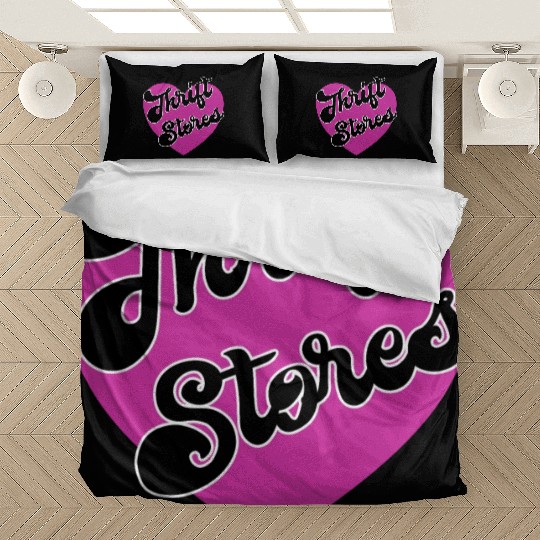 Thrift Stores pink heart Bedding Sets