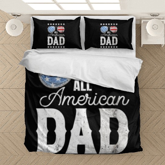 All American Dad 4th of July Father's Day Sunglass Bedding Sets