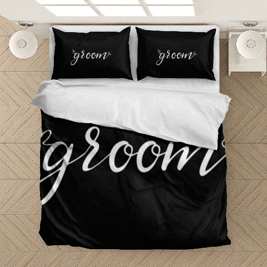 Groom And Bride Wedding Just Married Bedding Sets