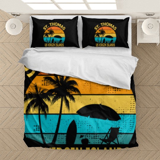 Travel St Thomas Us Virgin Islands Vacation Souven Bedding Sets