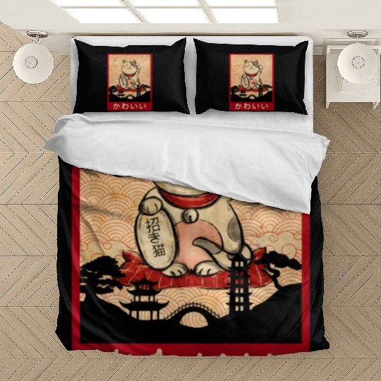 Cat Ramen Bowl Anime Japanese Noodles aii Neko Bedding Sets