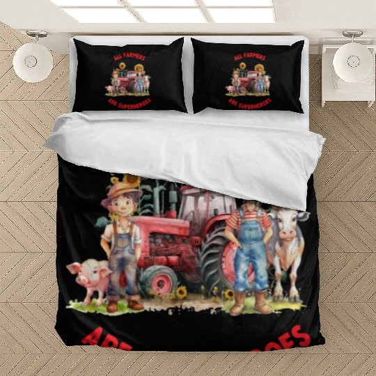 All farmers are superheroes Bedding Sets