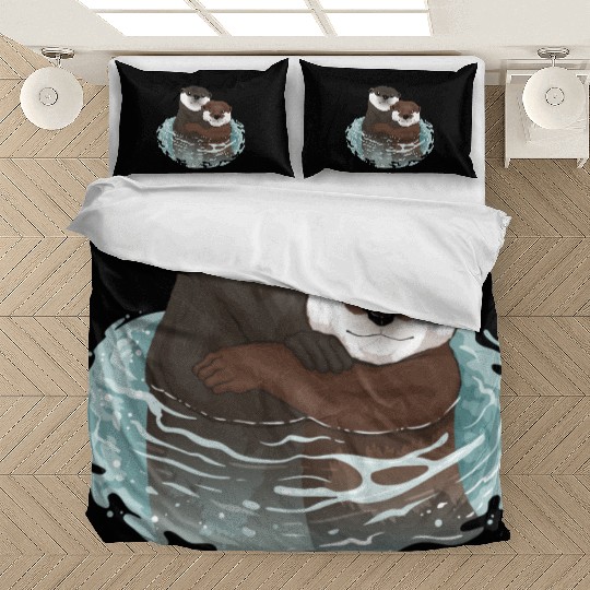 Otters Swimming Summer Bedding Sets
