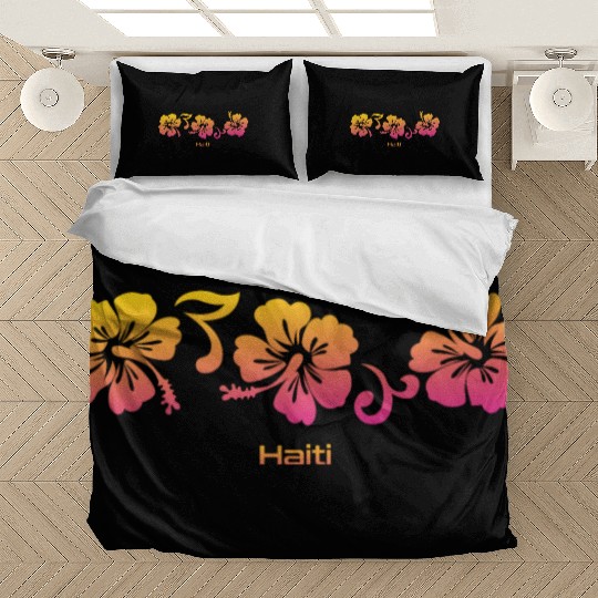 Haiti Hibiscus Souvenir Vacation Bedding Sets