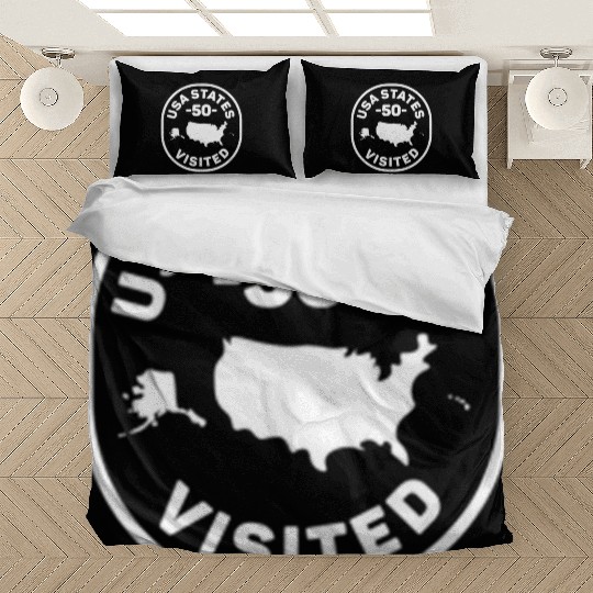All 50 Us States Visited Bedding Sets