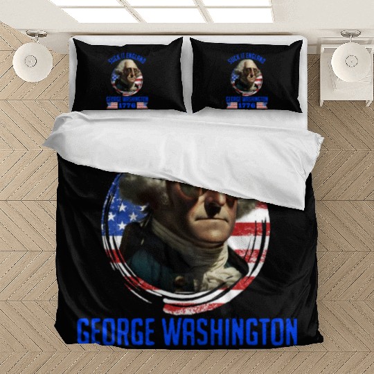 George Washington 1776 Suck it England USA Bedding Sets