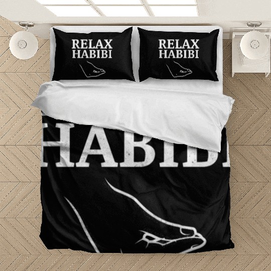 Relax Habibi Funny Inspirational Arabic Word Bedding Sets