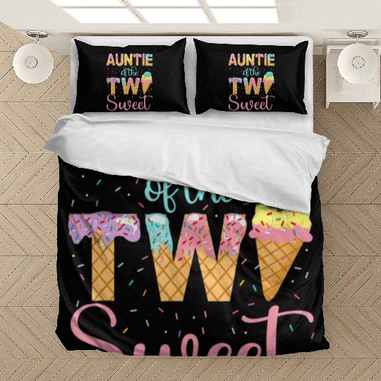 Auntie of the Two Sweet Birthday Girl Ice Cream Bedding Sets