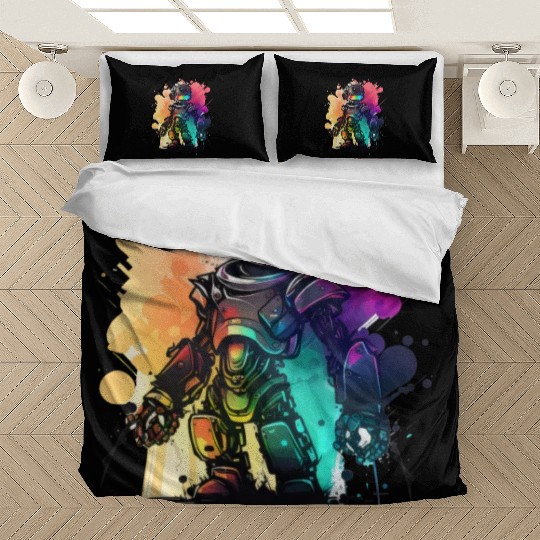 Retro Robot Cute Robotic Engineer Technology Bedding Sets
