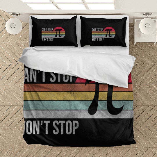 Can'T Stop Pi Won'T Stop Pi Day Vintage Retro Bedding Sets