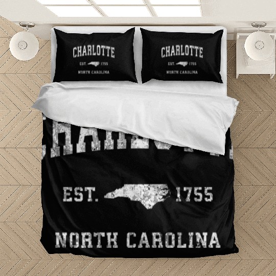 Charlotte North Carolina Nc Athletic Sports Bedding Sets