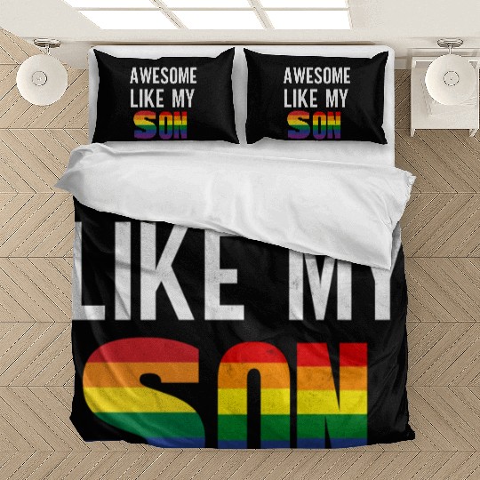 Awesome Like My Son Pride Rainbow flag Bedding Sets